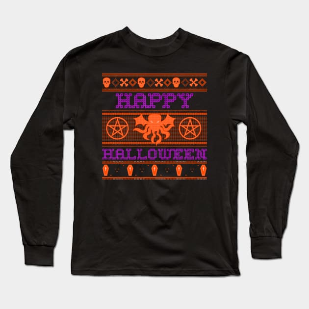 Happy Halloween Long Sleeve T-Shirt by My Tribe Apparel